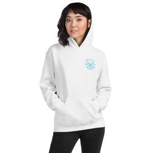 Watch Hill 'Surf Co.’ Unisex Hoodie (Blue) - Watch Hill RI t-shirts with vintage surfing and motorcycle designs.