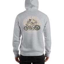 Load image into Gallery viewer, Watchill’n ‘Riders Club’ Unisex Hoodie - Watch Hill RI t-shirts with vintage surfing and motorcycle designs.
