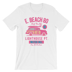 Watchill'n 'Beach Buggy' - Short-Sleeve Unisex T-Shirt (Pink/Turquoise) - Watchill'n