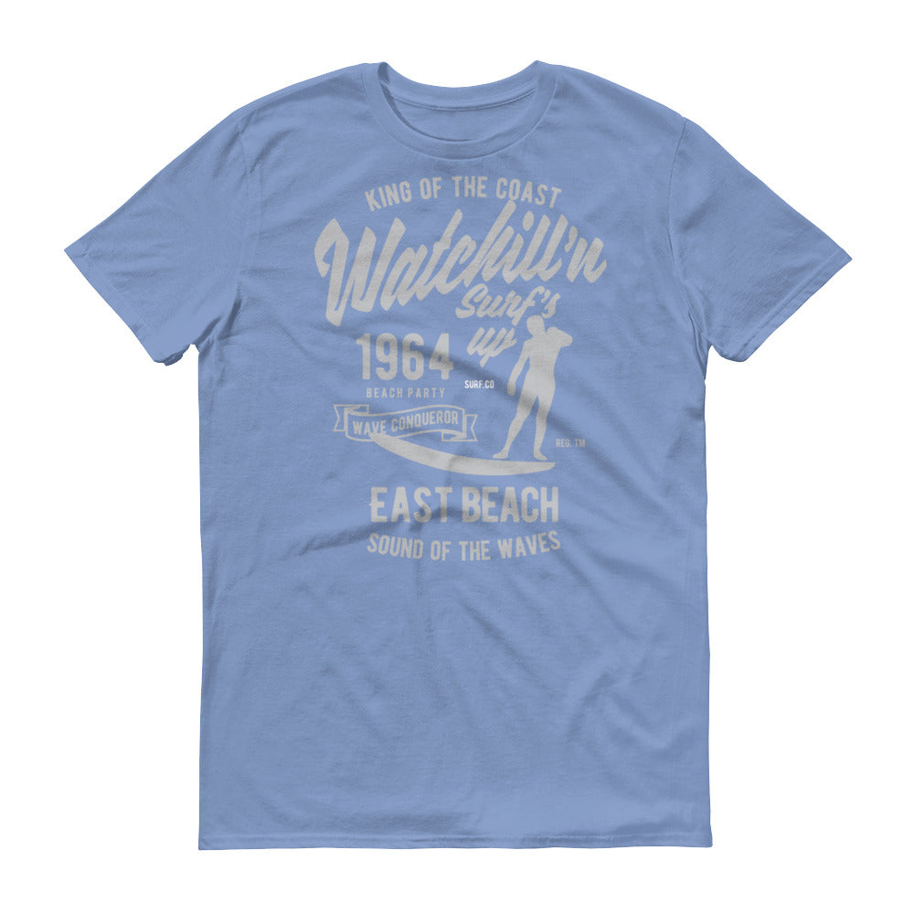 Watchill'n 'Surf's Up' - Short-Sleeve Unisex T-Shirt (Grey) - Watchill'n