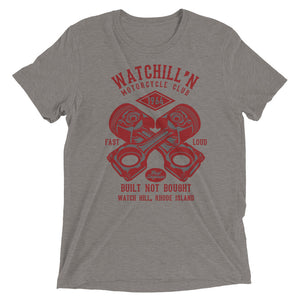 Watchill’n ‘Built Not Bought’ Unisex Short sleeve t-shirt (Red) - Watchill'n