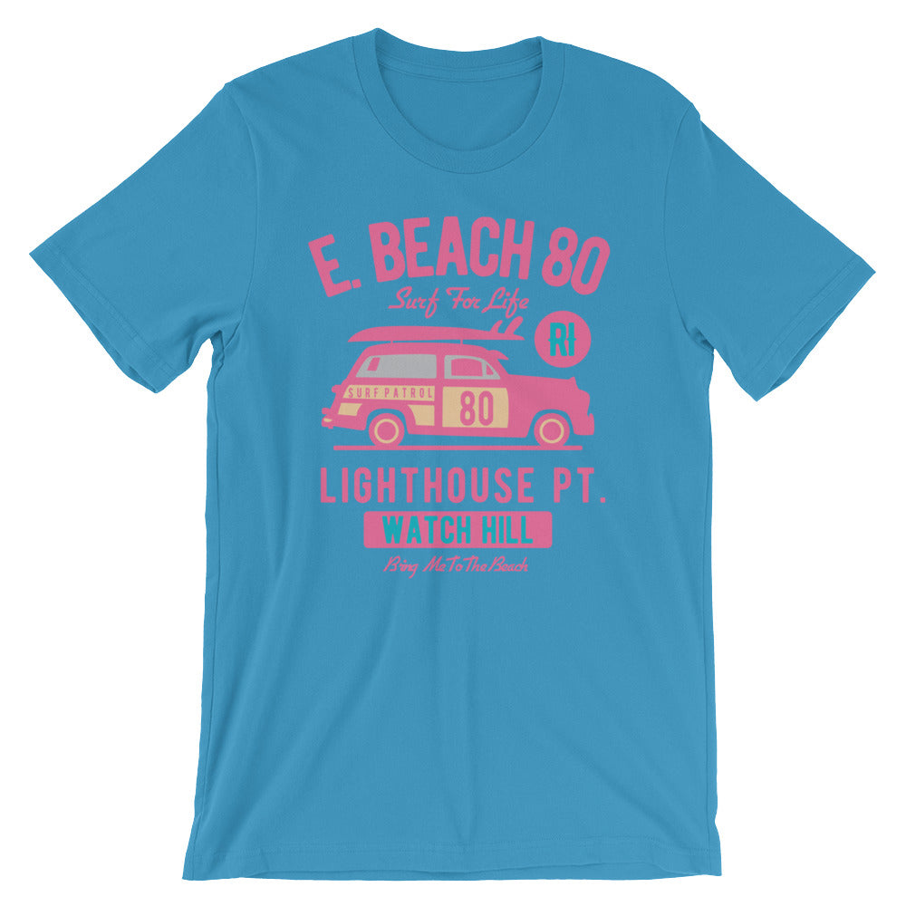 Watchill'n 'Beach Buggy' - Short-Sleeve Unisex T-Shirt (Pink/Turquoise) - Watchill'n