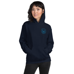 Watch Hill 'Surf Co.’ Unisex Hoodie (Blue) - Watch Hill RI t-shirts with vintage surfing and motorcycle designs.