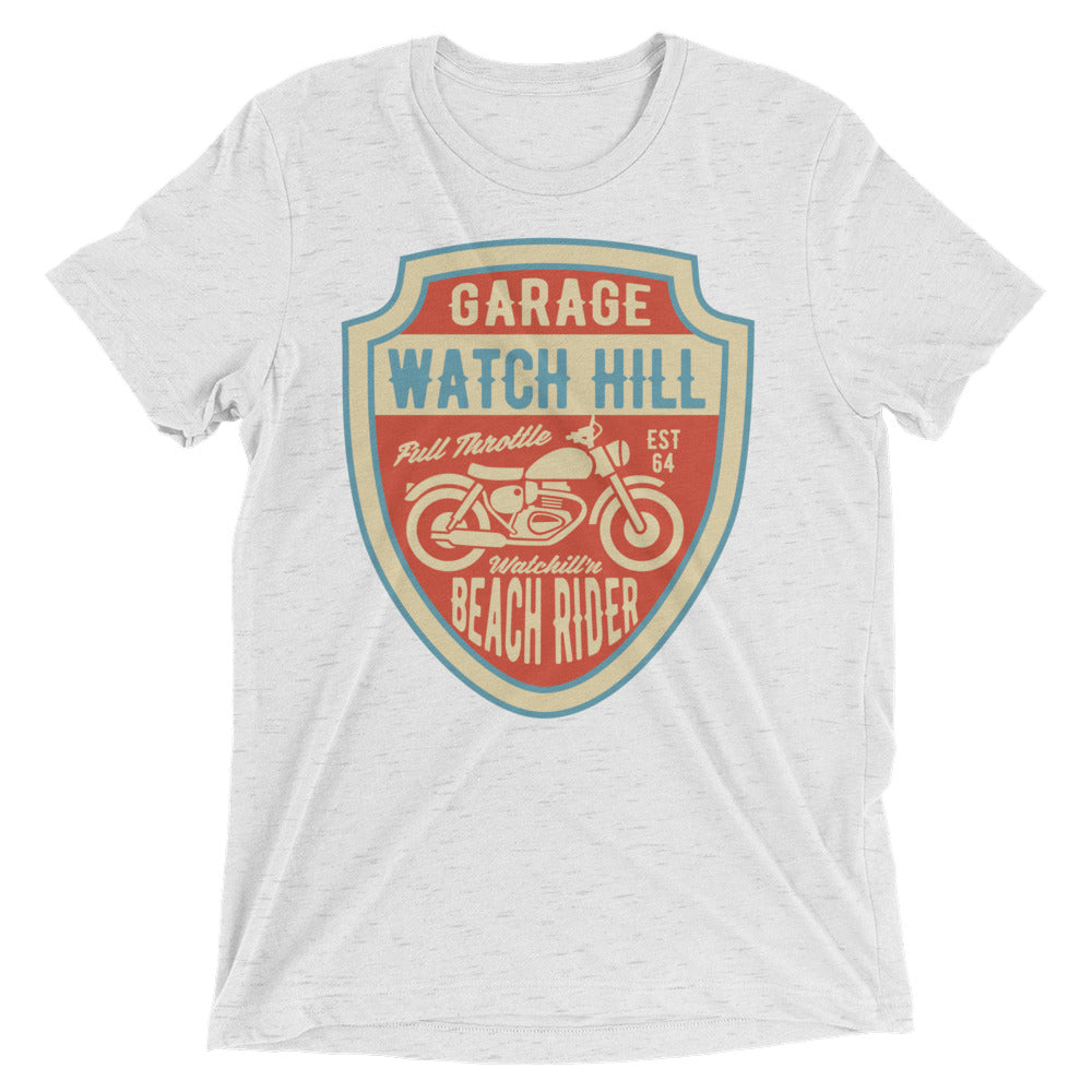 Watchill’n ‘Beach Rider’ Unisex Short sleeve t-shirt (Rust/Creme) - Watchill'n