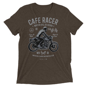 Watchill’n ‘Cafe Racer’ Unisex Short sleeve t-shirt (Grey/Black) - Watchill'n