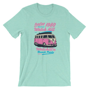 Watchill'n 'Beach Party' - Short-Sleeve Unisex T-Shirt (Pink) - Watchill'n