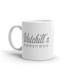 Watchill'n 'Local Coordinates' Ceramic Mug - (Grey) - Watch Hill RI t-shirts with vintage surfing and motorcycle designs.