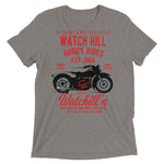 Watchill’n ‘Rhody Rides’ Unisex Short sleeve t-shirt (Red/Black) - Watchill'n