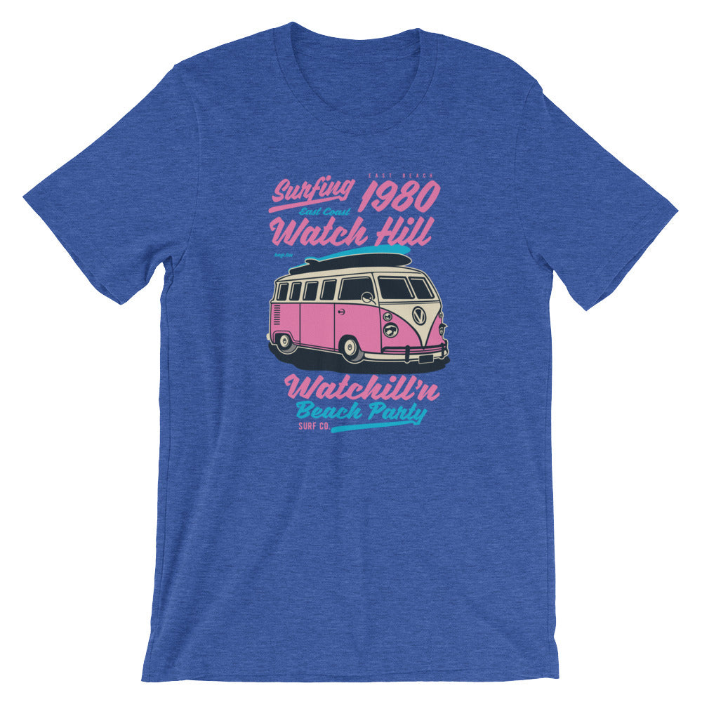 Watchill'n 'Beach Party' - Short-Sleeve Unisex T-Shirt (Pink) - Watchill'n