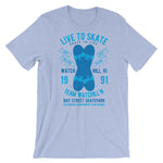 Watchill'n 'Live to Skate' - Short-Sleeve Unisex T-Shirt (Lt. Blue/Blue) - Watchill'n