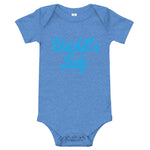 Watchill'n 'Baby' - Jersey Short Sleeve One Piece (Cyan) - Watch Hill RI t-shirts with vintage surfing and motorcycle designs.