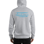 Watch Hill Surf Co. 'Parallel Boards' Unisex Hoodie - (Blue) - Watch Hill RI t-shirts with vintage surfing and motorcycle designs.