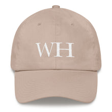 Load image into Gallery viewer, Watch Hill &#39;WH&#39; Logo Hat (White) - Watch Hill RI t-shirts with vintage surfing and motorcycle designs.