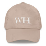 Watch Hill 'WH' Logo Hat (White) - Watch Hill RI t-shirts with vintage surfing and motorcycle designs.