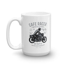 Load image into Gallery viewer, Watchill&#39;n &#39;Cafe Racer&#39; Ceramic Mug - (Grey/Black) - Watch Hill RI t-shirts with vintage surfing and motorcycle designs.