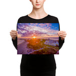 Watch Hill Sunset Over East Beach, Canvas Prints - Watch Hill RI t-shirts with vintage surfing and motorcycle designs.