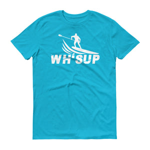 Watchill'n 'WH-SUP Paddle Boarding' - Short-Sleeve Unisex T-Shirt (White) - Watchill'n