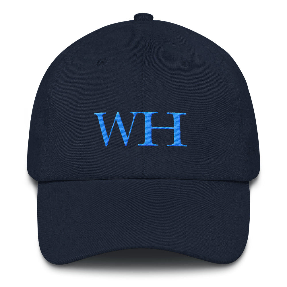 Watch Hill 'WH' Logo Hat (Cyan) - Watch Hill RI t-shirts with vintage surfing and motorcycle designs.