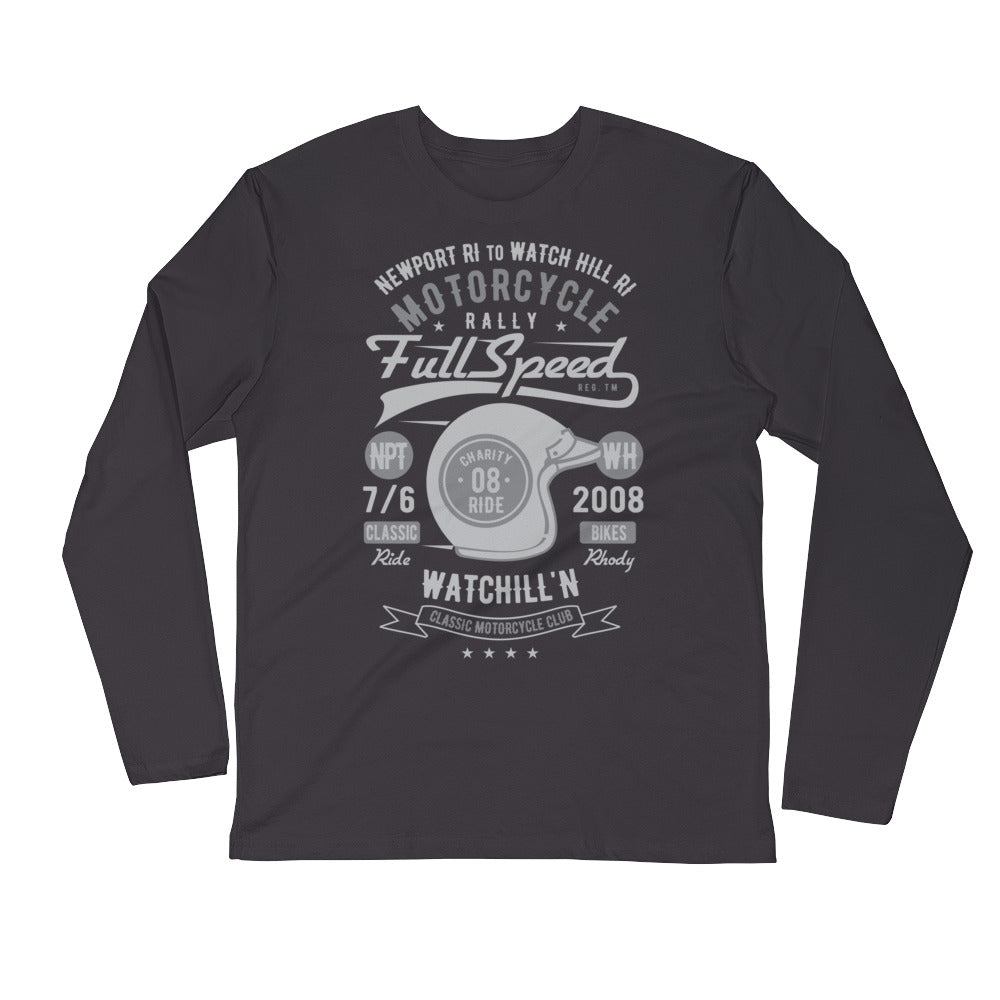 Watchill’n ‘Full Speed’ Premium Long Sleeve Fitted Crew (Grey) - Watchill'n