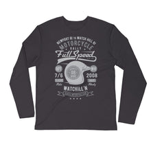 Load image into Gallery viewer, Watchill’n ‘Full Speed’ Premium Long Sleeve Fitted Crew (Grey) - Watchill&#39;n