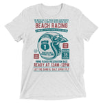 Watchill’n ‘Beach Racing’ Unisex Short sleeve t-shirt (Teal/Rust) - Watchill'n