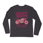 Watchill’n ‘Coastal Classic’ Premium Long Sleeve Fitted Crew (Raspberry/Creme) - Watchill'n
