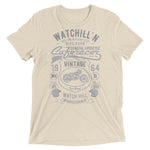 Watchill’n ‘Bike Barn’ Unisex Short sleeve t-shirt (Dk Grey/Grey) - Watchill'n