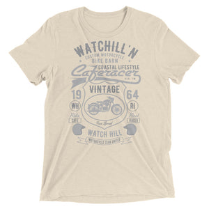 Watchill’n ‘Bike Barn’ Unisex Short sleeve t-shirt (Dk Grey/Grey) - Watchill'n