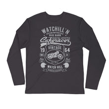 Load image into Gallery viewer, Watchill’n ‘Bike Barn’ Premium Long Sleeve Fitted Crew (Grey) - Watchill&#39;n