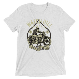 Watchill’n ‘Riders Club 2’ Unisex Short sleeve t-shirt (Creme/Dk Grey) - Watchill'n