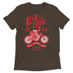 Watchill’n ‘Live To Ride’ Unisex Short sleeve t-shirt (Red) - Watchill'n