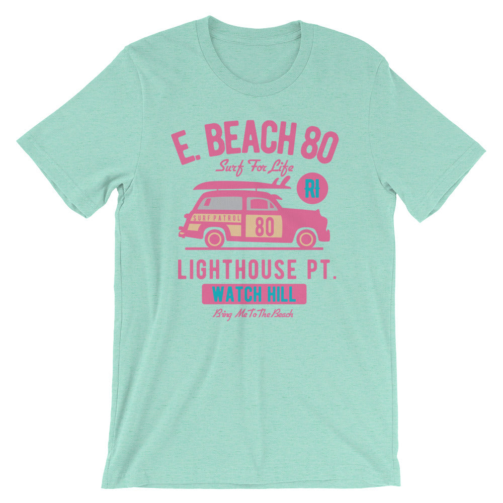 Watchill'n 'Beach Buggy' - Short-Sleeve Unisex T-Shirt (Pink/Turquoise) - Watchill'n