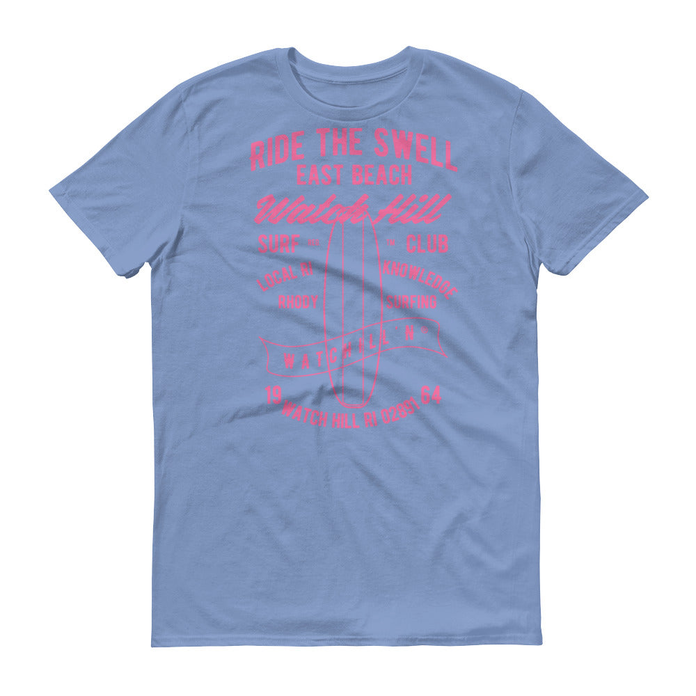 Watchill'n 'Ride the Swell' - Short-Sleeve Unisex T-Shirt (Pink) - Watchill'n