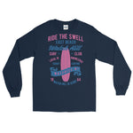 Watchill'n 'Ride the Swell' - Long-Sleeve T-Shirt (Pink/Blue) - Watchill'n