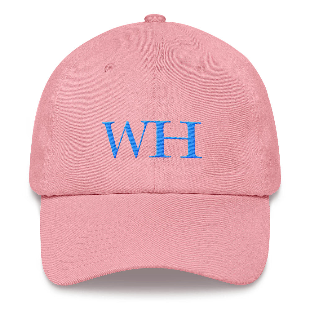 Watch Hill 'WH' Logo Hat (Cyan) - Watch Hill RI t-shirts with vintage surfing and motorcycle designs.
