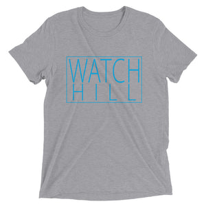 Watch Hill Rectangular Logo Premium Unisex Short Sleeve T-shirt (Cyan) - Watchill'n