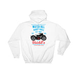Watchill'n 'Rhody Rides' - Hooded Sweatshirt (Blue/Red) - Watchill'n