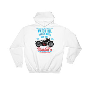 Watchill'n 'Rhody Rides' - Hooded Sweatshirt (Blue/Red) - Watchill'n