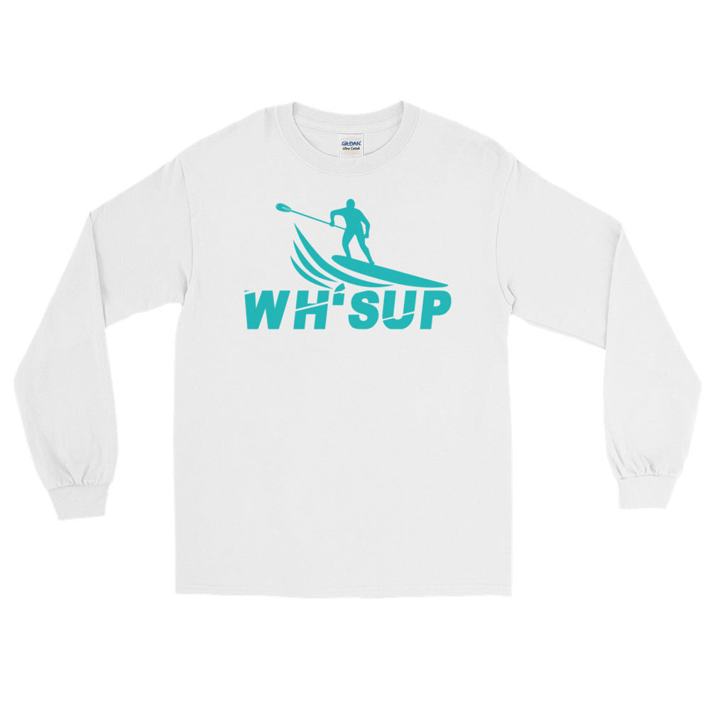 Watchill'n 'WH-SUP Paddle Boarding' - Long Sleeve T-Shirt (Turquoise) - Watchill'n