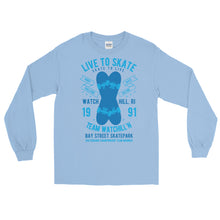 Load image into Gallery viewer, Watchill&#39;n &#39;Live to Skate&#39; - Long-Sleeve T-Shirt (Lt. Blue/Blue) - Watchill&#39;n