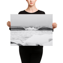 Load image into Gallery viewer, Watch Hill &#39;Winter Waves&#39;, Canvas Prints - Watch Hill RI t-shirts with vintage surfing and motorcycle designs.
