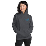 Watch Hill 'Surf Co.’ Unisex Hoodie (Blue) - Watch Hill RI t-shirts with vintage surfing and motorcycle designs.
