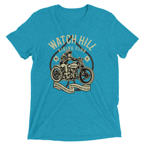 Watchill’n ‘Riders Club 2’ Unisex Short sleeve t-shirt (Creme/Dk Grey) - Watchill'n