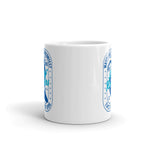 Watchill'n 'Surf RIder' Ceramic Mug - (Navy/Turquoise) - Watch Hill RI t-shirts with vintage surfing and motorcycle designs.