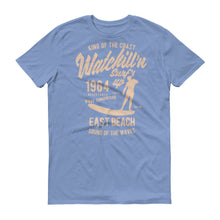 Load image into Gallery viewer, Watchill&#39;n &#39;Surf&#39;s Up&#39; - Short-Sleeve Unisex T-Shirt (Khaki) - Watchill&#39;n