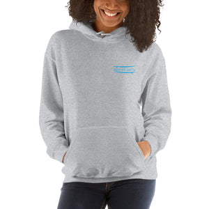 Watch Hill Surf Co. 'Parallel Boards' Unisex Hoodie - (Blue) - Watch Hill RI t-shirts with vintage surfing and motorcycle designs.