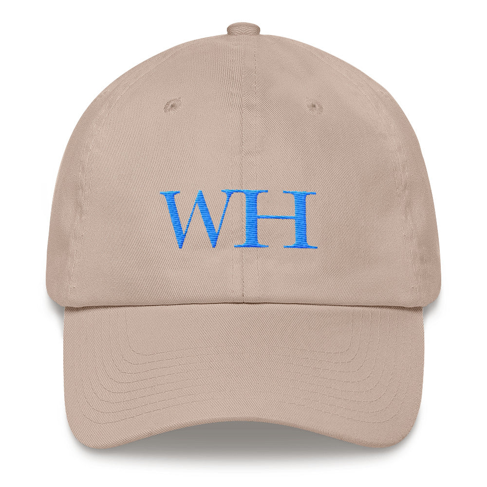 Watch Hill 'WH' Logo Hat (Cyan) - Watch Hill RI t-shirts with vintage surfing and motorcycle designs.