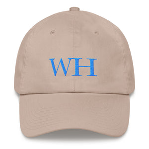 Watch Hill 'WH' Logo Hat (Cyan) - Watch Hill RI t-shirts with vintage surfing and motorcycle designs.