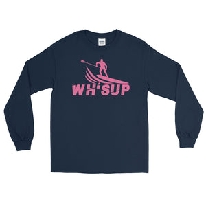 Watchill'n 'WH-SUP Paddle Boarding' - Long-Sleeve T-Shirt (Pink) - Watchill'n