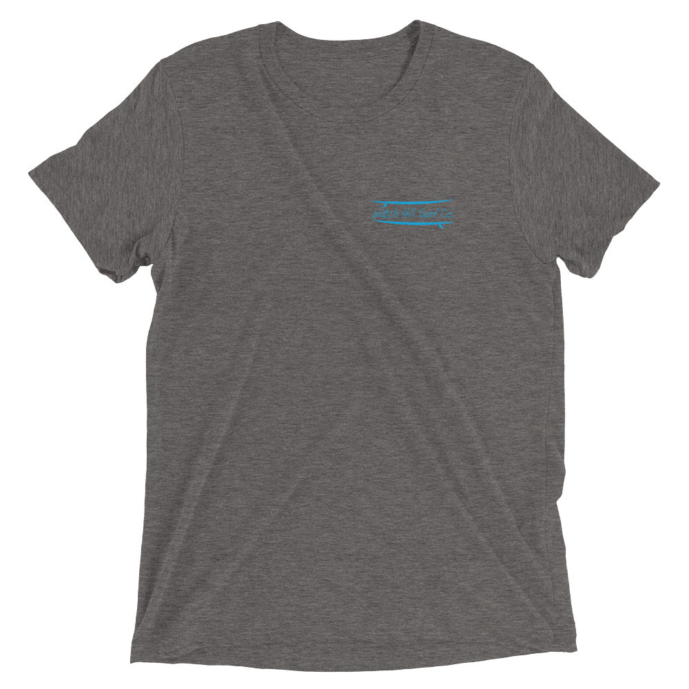 Watch Hill Surf Co. 'Parallel Boards' Unisex Short sleeve t-shirt (Cyan) - Watch Hill RI t-shirts with vintage surfing and motorcycle designs.